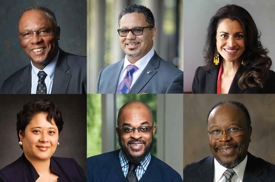 Top Row: James Anderson, Christopher Span, Rochelle Gutiérrez. Bottom Row: Adrienne Dixson, Rodney Hopson, William Trent